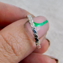 Load image into Gallery viewer, Made To Order Flat Woven Sterling Silver Stacking Ring