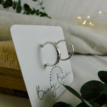 Load image into Gallery viewer, Chunky Hammered Sterling Silver Open Hoop Studs