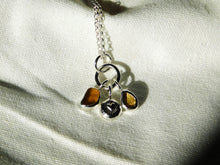 Load image into Gallery viewer, Yellow Sea Glass and Tourmaline Sterling Silver Pendant