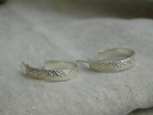Load image into Gallery viewer, Snake Wire Sterling Silver Hoop Studs