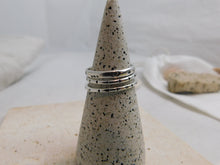 Load image into Gallery viewer, Made To Order Aztec Stamped Sterling Silver Stacking Ring