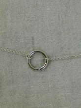 Load image into Gallery viewer, Sterling Silver Round Charm Keeper Necklace