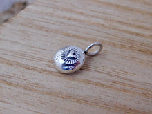 Load image into Gallery viewer, Heart Burst Pebble Sterling Silver Charm
