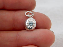 Load image into Gallery viewer, Topaz Stamped Pebble Sterling Silver Charm