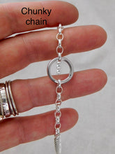 Load image into Gallery viewer, Sterling Silver Round Charm Keeper Necklace