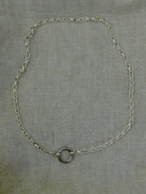 Load image into Gallery viewer, Sterling Silver Round Charm Keeper Necklace