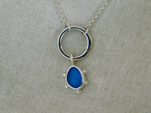 Load image into Gallery viewer, Bright Blue Sea Glass Sterling Silver Charm