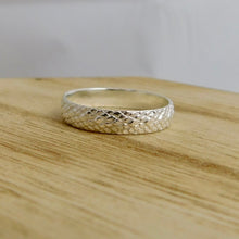 Load image into Gallery viewer, Made To Order Snake Skin Sterling Silver Stacking Ring