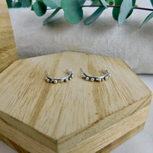 Load image into Gallery viewer, Seafoam Sterling Silver Open Hoop Studs