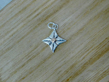 Load image into Gallery viewer, Four Point Star Sterling Silver and Rose Gold Charm