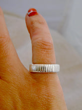 Load image into Gallery viewer, Chunky Striped Sterling Silver Ring