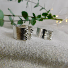 Load image into Gallery viewer, Made to Order Reticulated Loads Of Sea Foam Cuff Sterling Silver Ring