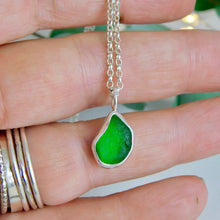 Load image into Gallery viewer, Made To Order Simple Sea Glass Sterling Silver Pendant