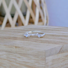 Load image into Gallery viewer, Rainbow Moonstone Sea Foam Sterling Silver Ring