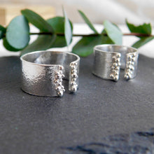 Load image into Gallery viewer, Made to Order Reticulated Loads Of Sea Foam Cuff Sterling Silver Ring