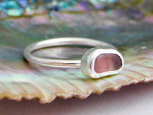 Load image into Gallery viewer, Ready To Wear Mauve Sea Glass Sterling Silver Stacking Ring