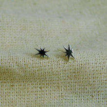 Load image into Gallery viewer, Tiny North Star Sterling Silver Studs