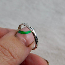 Load image into Gallery viewer, Made To Order Aztec Stamped Sterling Silver Stacking Ring