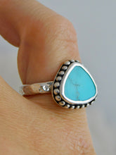Load image into Gallery viewer, Turquoise Beaded Sterling Silver Ring