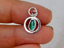 Load image into Gallery viewer, Green Tourmaline Sterling Silver Charm