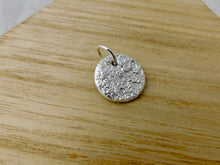 Load image into Gallery viewer, Reticulated Disc Sterling Silver Charm