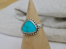 Load image into Gallery viewer, Turquoise Beaded Sterling Silver Ring