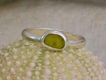 Load image into Gallery viewer, Yellow Sea Glass Sterling Silver Ring