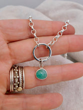 Load image into Gallery viewer, Emerald Sterling Silver Charm