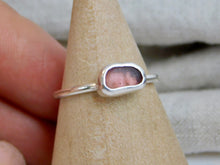 Load image into Gallery viewer, Ready To Wear Mauve Sea Glass Sterling Silver Stacking Ring