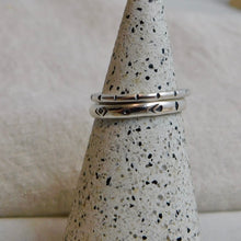 Load image into Gallery viewer, Made To Order Aztec Stamped Sterling Silver Stacking Ring