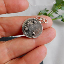 Load image into Gallery viewer, Wax Stamped Coin Sterling Silver Pendant