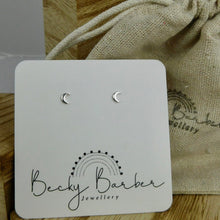 Load image into Gallery viewer, Small Crescent Moon Sterling Silver Studs