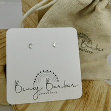 Load image into Gallery viewer, Small Crescent Moon Sterling Silver Studs