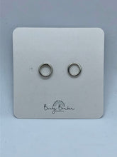 Load image into Gallery viewer, Large Hoop Sterling Silver Studs