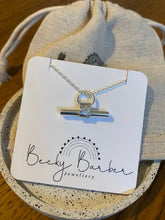 Load image into Gallery viewer, Reticulated T Bar Sterling Silver Necklace