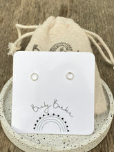 Load image into Gallery viewer, Micro Hoop Sterling Silver Studs