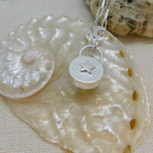 Load image into Gallery viewer, Made to Order Sea Glass And Sterling Silver Crescent Moon Personalised Pendant