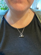 Load image into Gallery viewer, Reticulated T Bar Sterling Silver Necklace