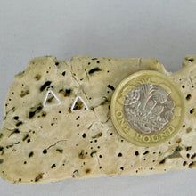 Load image into Gallery viewer, Micro Triangle Silver Studs