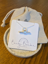 Load image into Gallery viewer, Reticulated T Bar Sterling Silver Necklace