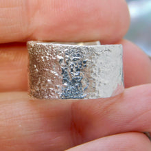 Load image into Gallery viewer, Made to Order Reticulated Loads Of Sea Foam Cuff Sterling Silver Ring