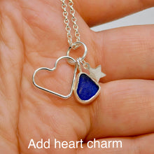 Load image into Gallery viewer, Made to Order Sea Glass And Sterling Silver Crescent Moon Personalised Pendant