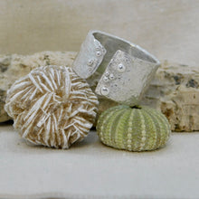 Load image into Gallery viewer, Reticulated Sea Foam Cuff Sterling Silver Ring