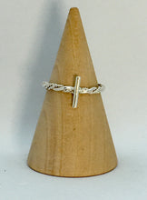 Load image into Gallery viewer, Made To Order Chunky Rope and Bar Sterling Silver Stacking Ring