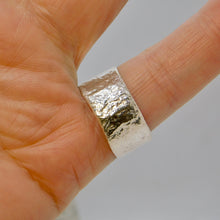 Load image into Gallery viewer, Made To Order Sea Glass Sea Foam Reticulated Sterling Silver Ring