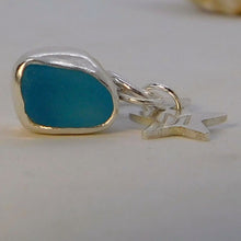 Load image into Gallery viewer, Made To Order Sea Glass And Sterling Silver Star Personalised Pendant