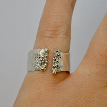 Load image into Gallery viewer, Made to Order Reticulated Loads Of Sea Foam Cuff Sterling Silver Ring