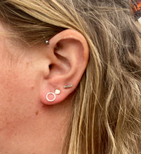 Load image into Gallery viewer, Medium Hoop Sterling Silver Stud