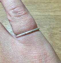Load image into Gallery viewer, Made To Order Diamond Cut Sterling Silver Stacking Ring