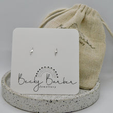 Load image into Gallery viewer, Micro Lightening Bolt Sterling Silver Studs